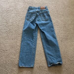 Levi Ribcage Straight Ankle-Blue Denim Jeans size 23